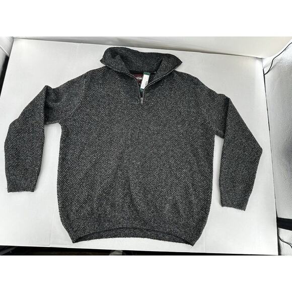 Alesbury Other - Alesbury Men’s Sweater Sz XXL 3/4 Zip Heavy Thick Knit Preppy Work Office Grey​